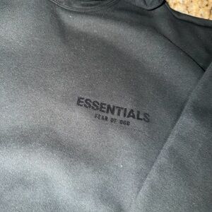 Essentials Fear of God Black Hoodie